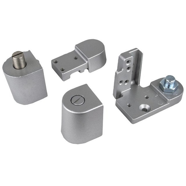 Global Door Controls Kawneer Style Left Hand Offset Door Pivot Hinge Set for Adams Rite Type Storefront Door in Aluminum TH1118-LH-AL - main